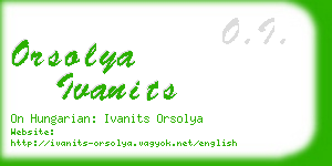 orsolya ivanits business card